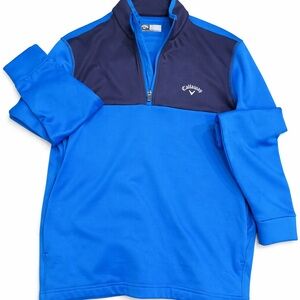 Callaway Royal Blue and Dark Blue Quarter-Zip